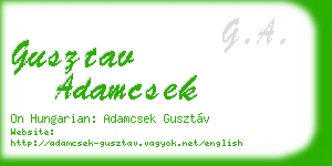 gusztav adamcsek business card